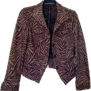 Black House White Market Purple palette Animal stripe denim jacket